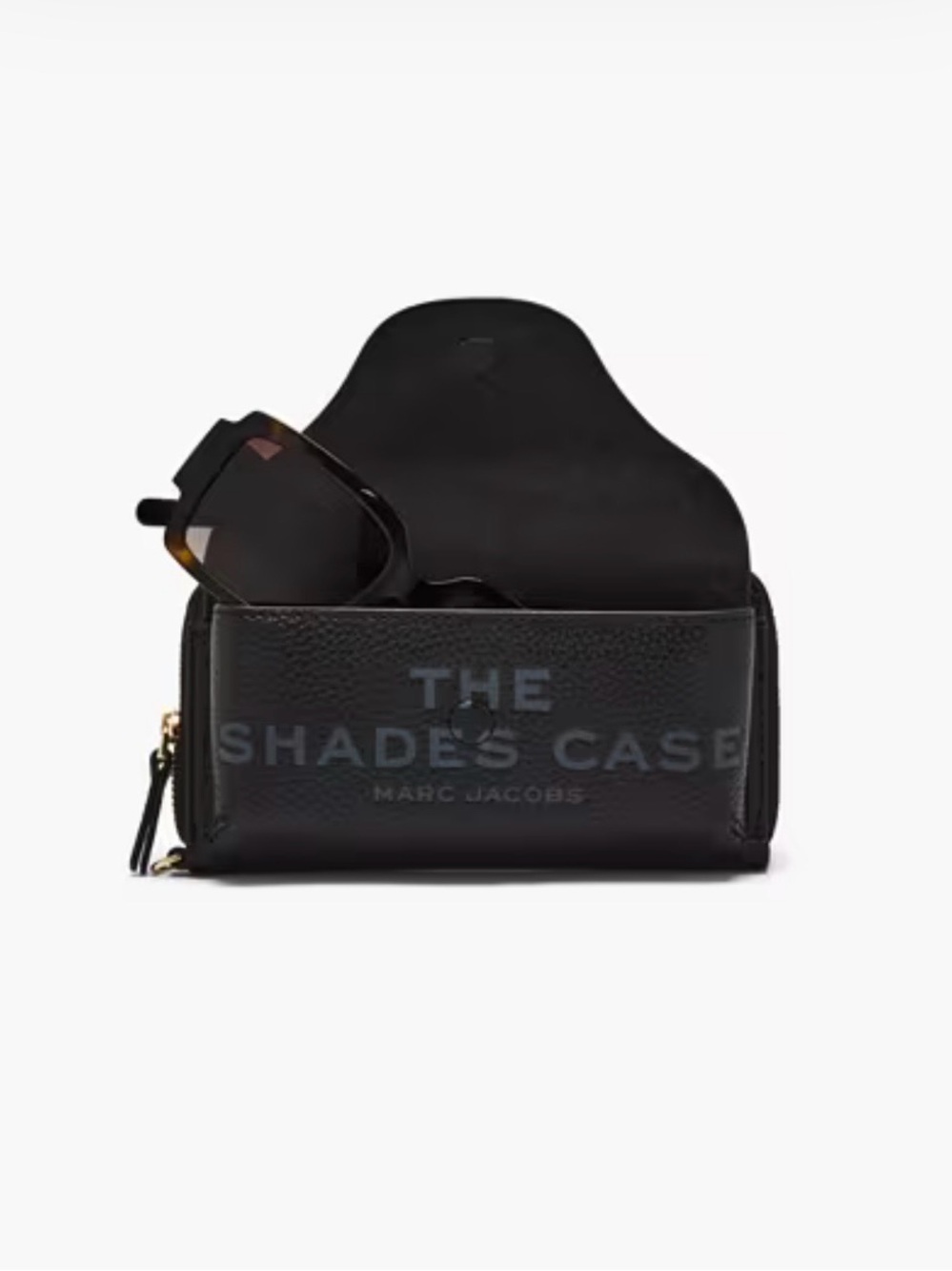 Marc Jacobs Black Pebbled Leather 'The Shades Case' Sunglasses Pouch